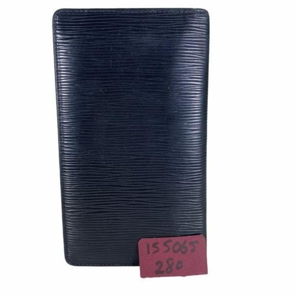 Authentic Louis Vuitton Wallet Long Porte Shekel Cult Credit Black Leather LV Vi - Picture 2 of 12